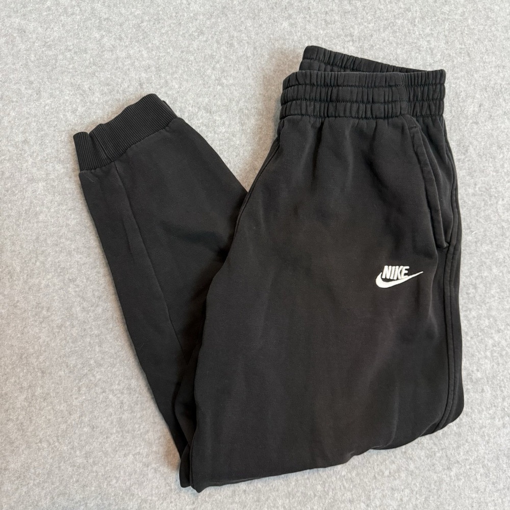 Black Nike Joggers Sweatpants Youth Size XL Stretch Waist Drawstring Boys Girls